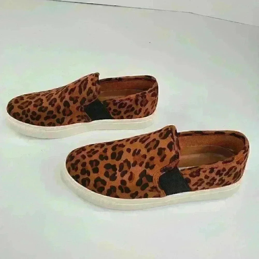 Sofree Exclusive Women's Fashion Leopard Platform Sneakers Slip On Shoes Size 6 - Picture 8 of 9